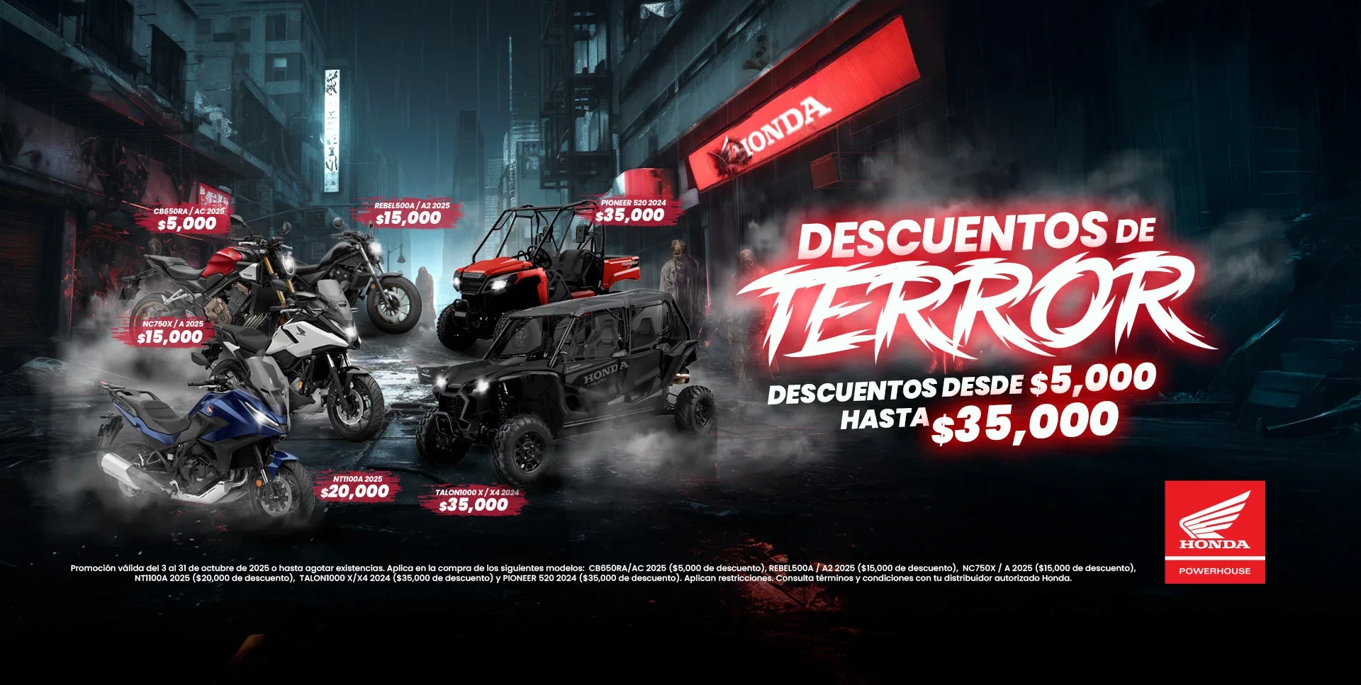 banner of PROMOS TERROR OCT 2025 2